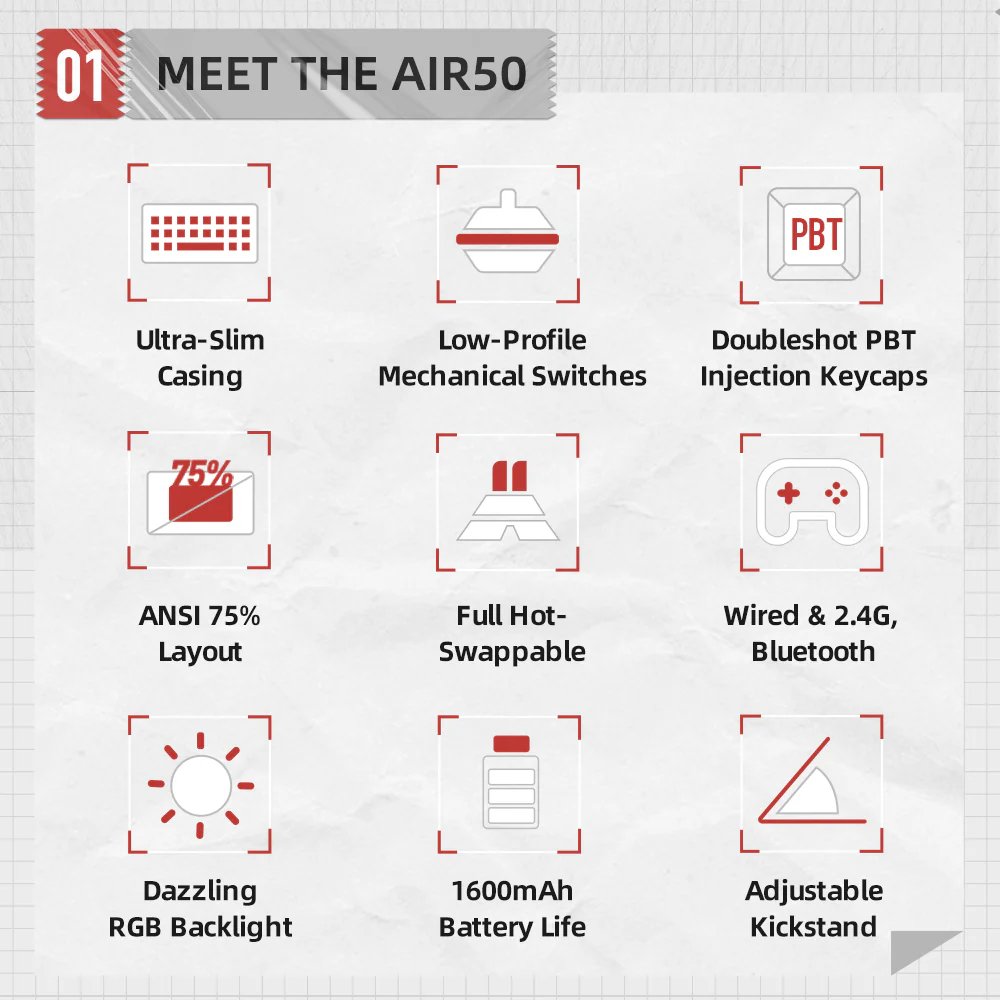 Air50 Low-profile Mechanical Keyboard - Image 9