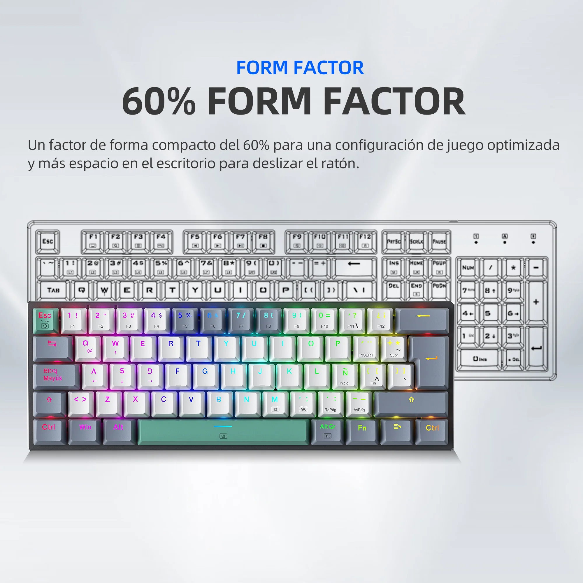 K500-B61 Wired Mechanical Keyboard - ISO Layout - Image 4