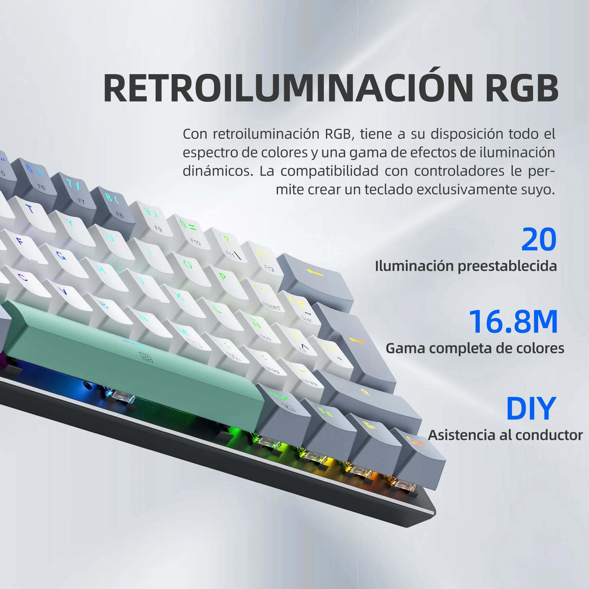 K500-B61 Wired Mechanical Keyboard - ISO Layout - Image 6