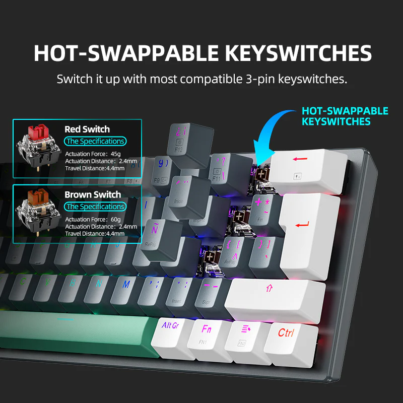 K500-B61W Wireless Mechanical Keyboard - Image 5