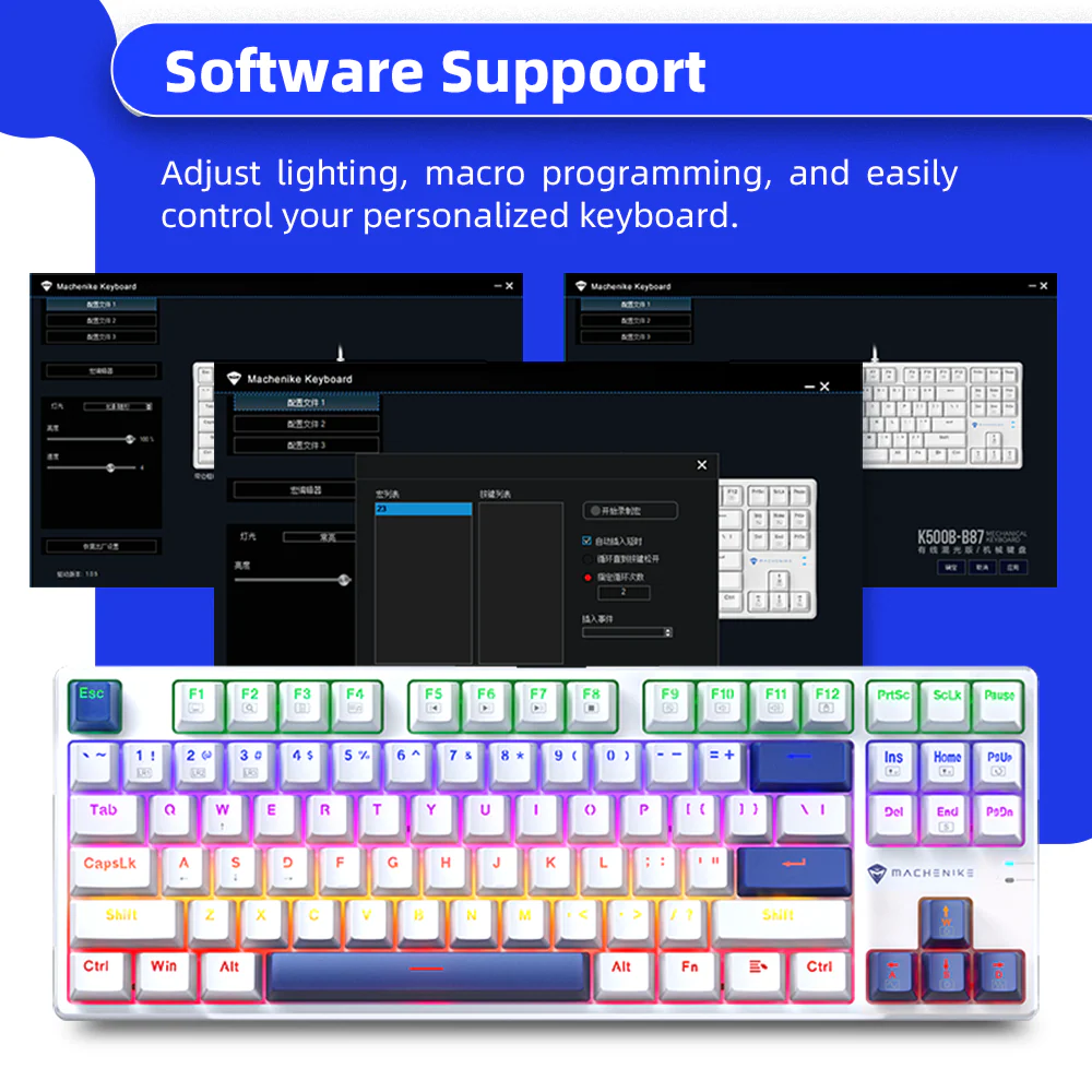 K500B-B87 Wired Mechanical Keyboard - Image 4