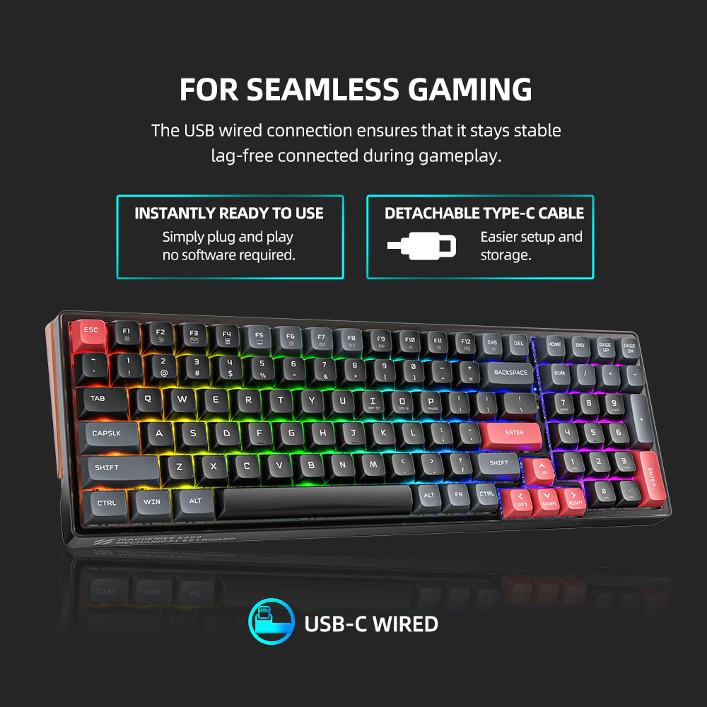 K600 Lite-B100  Wired Mechanical Keyboard - Image 2