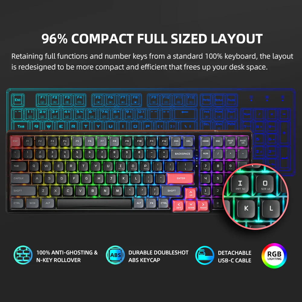 K600 Lite-B100  Wired Mechanical Keyboard - Image 4