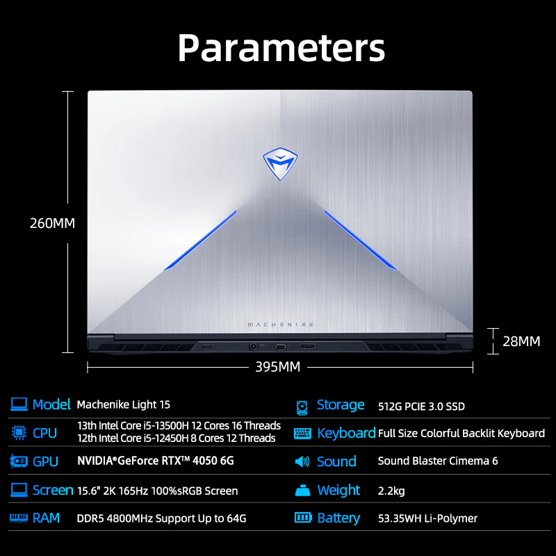 Machenike L15 Gen 13 Intel (15.6”) Gaming Laptop - Image 9