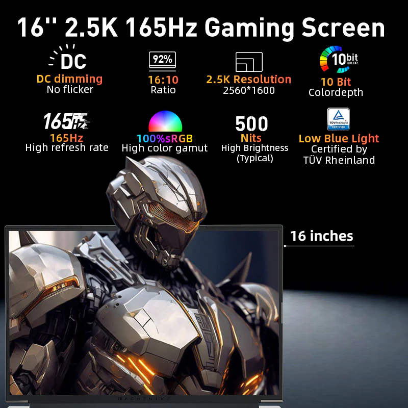 Machenike L16 Pro AMD Ryzen 7000 Series (16”) Laptop - Image 5